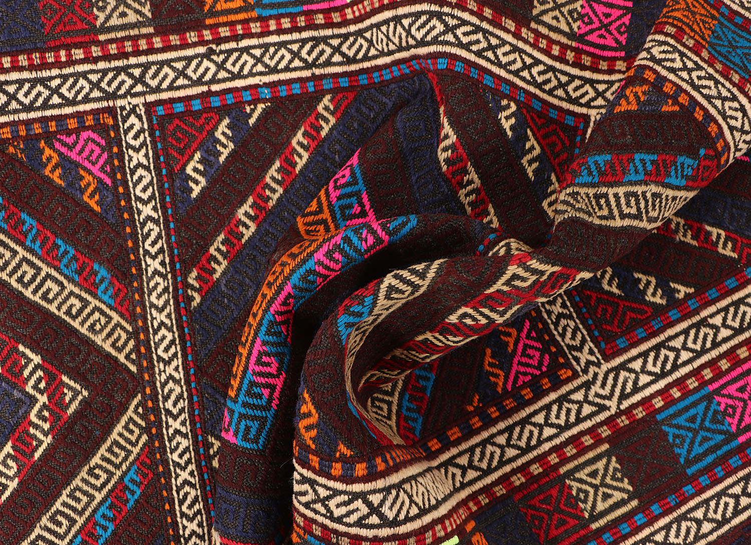 2' 6" x 6'  Multy Handmade Suzani Kilim Rug Runner