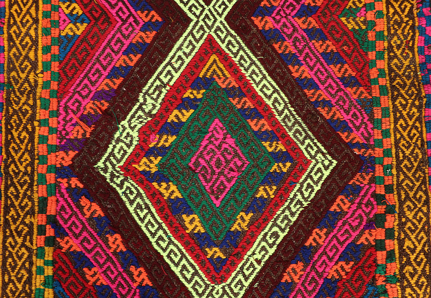Multy Handmade Suzani Kilim Rug Runner