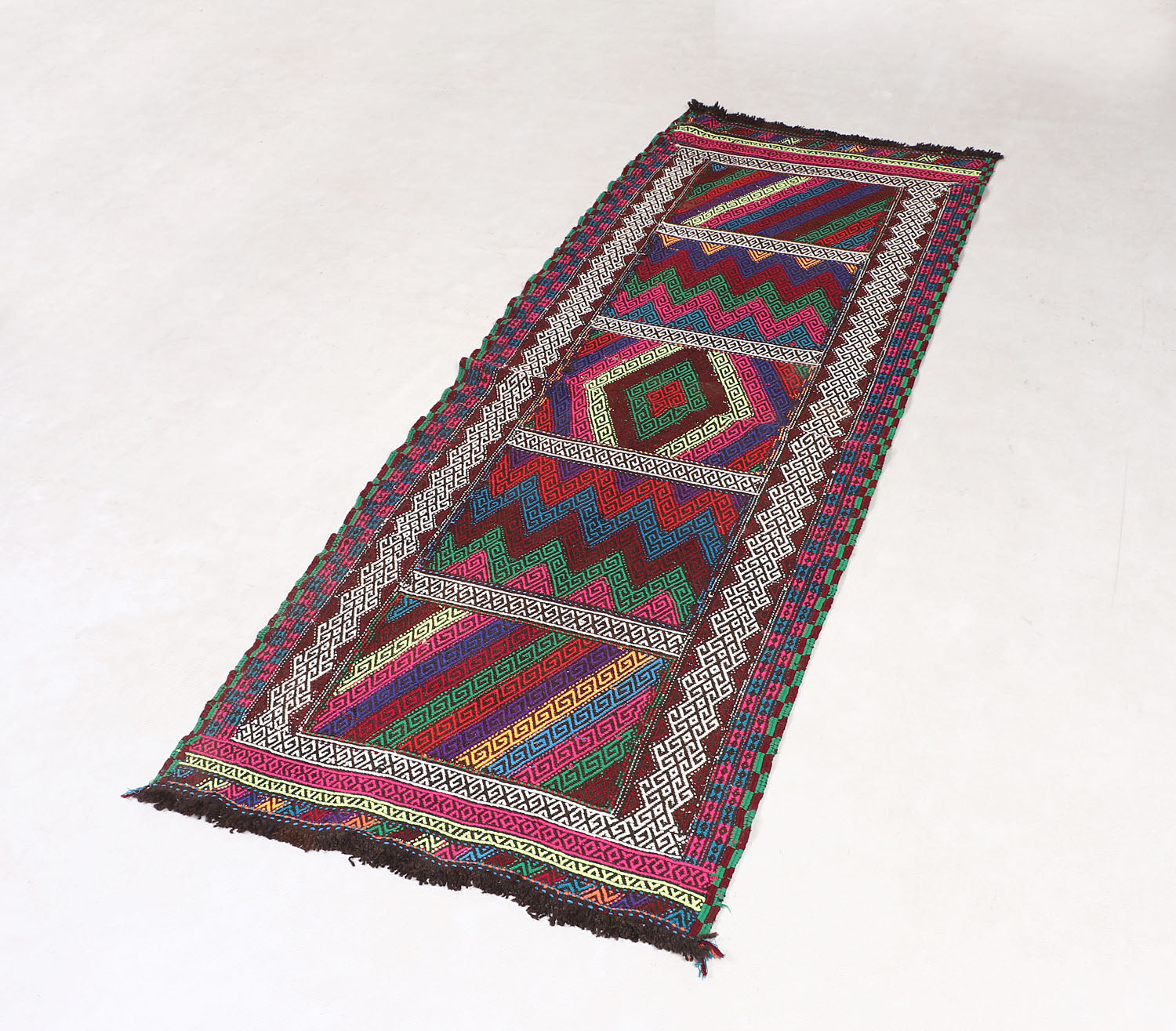 Multy Handmade Suzani Kilim Rug Runner