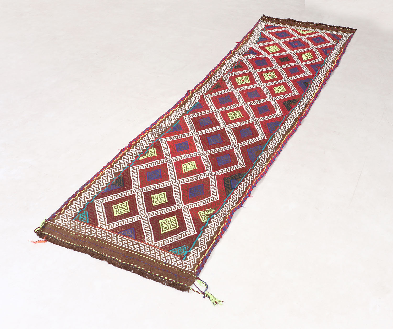 2' 6" x 8'  Multy Handmade Suzani Kilim Rug Runner