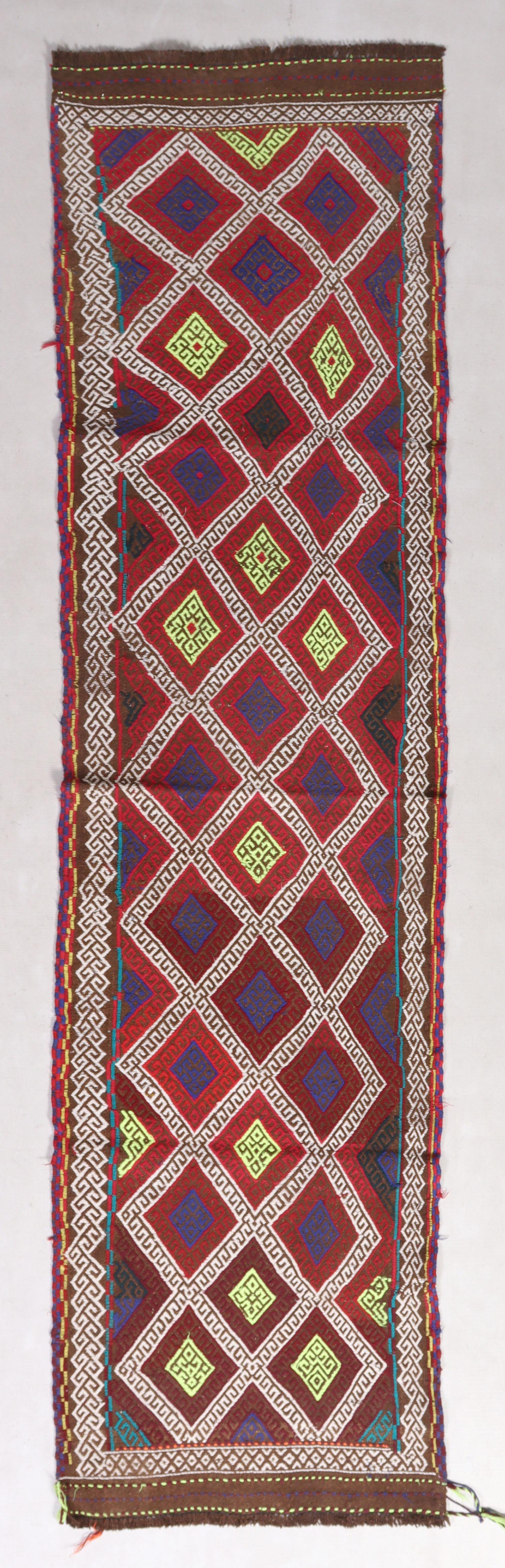 2' 6" x 8'  Multy Handmade Suzani Kilim Rug Runner