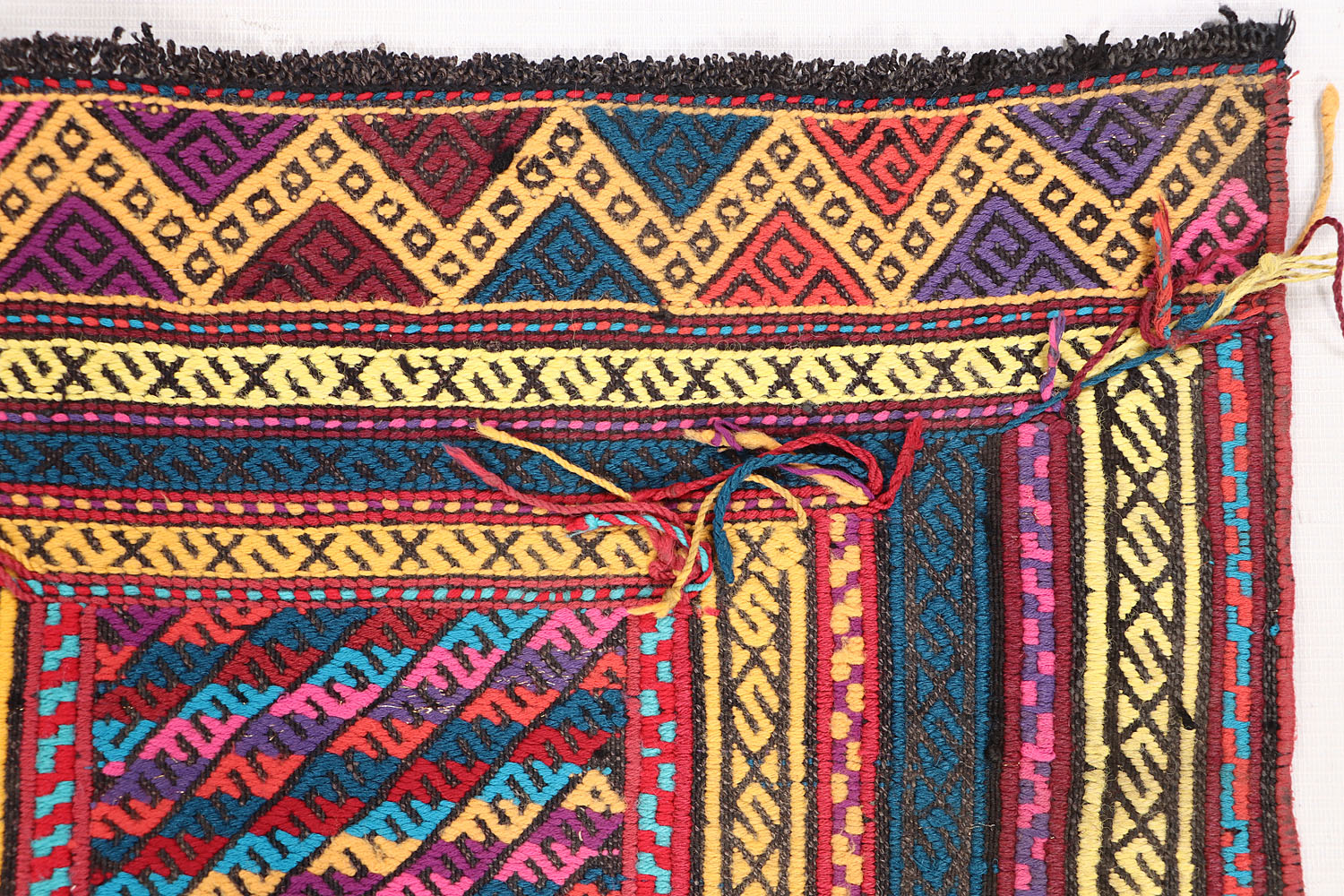 6' 6" X 3'  Multy Handmade Suzani Kilim Rug Runner
