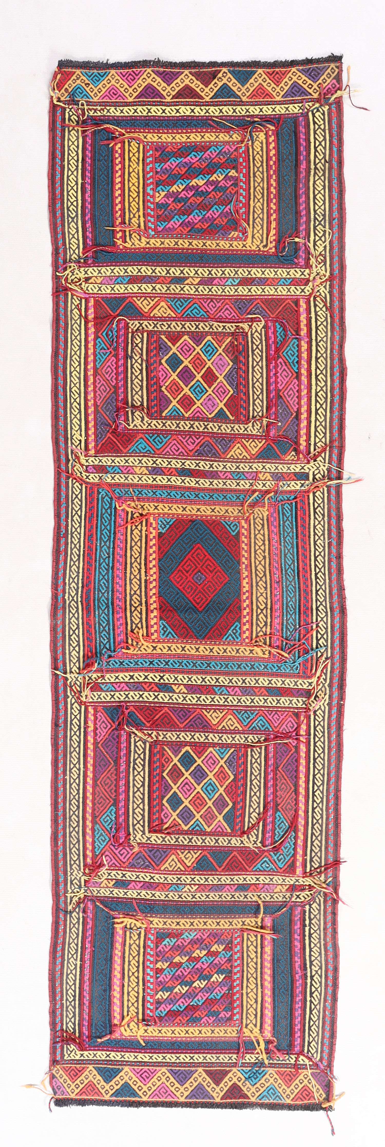 6' 6" X 3'  Multy Handmade Suzani Kilim Rug Runner