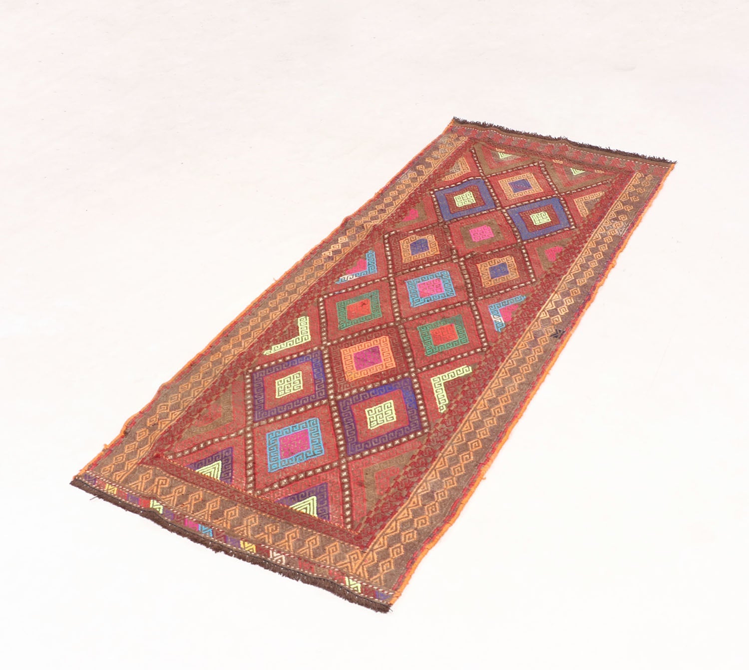 Multy Handmade Suzani Kilim Rug Runner