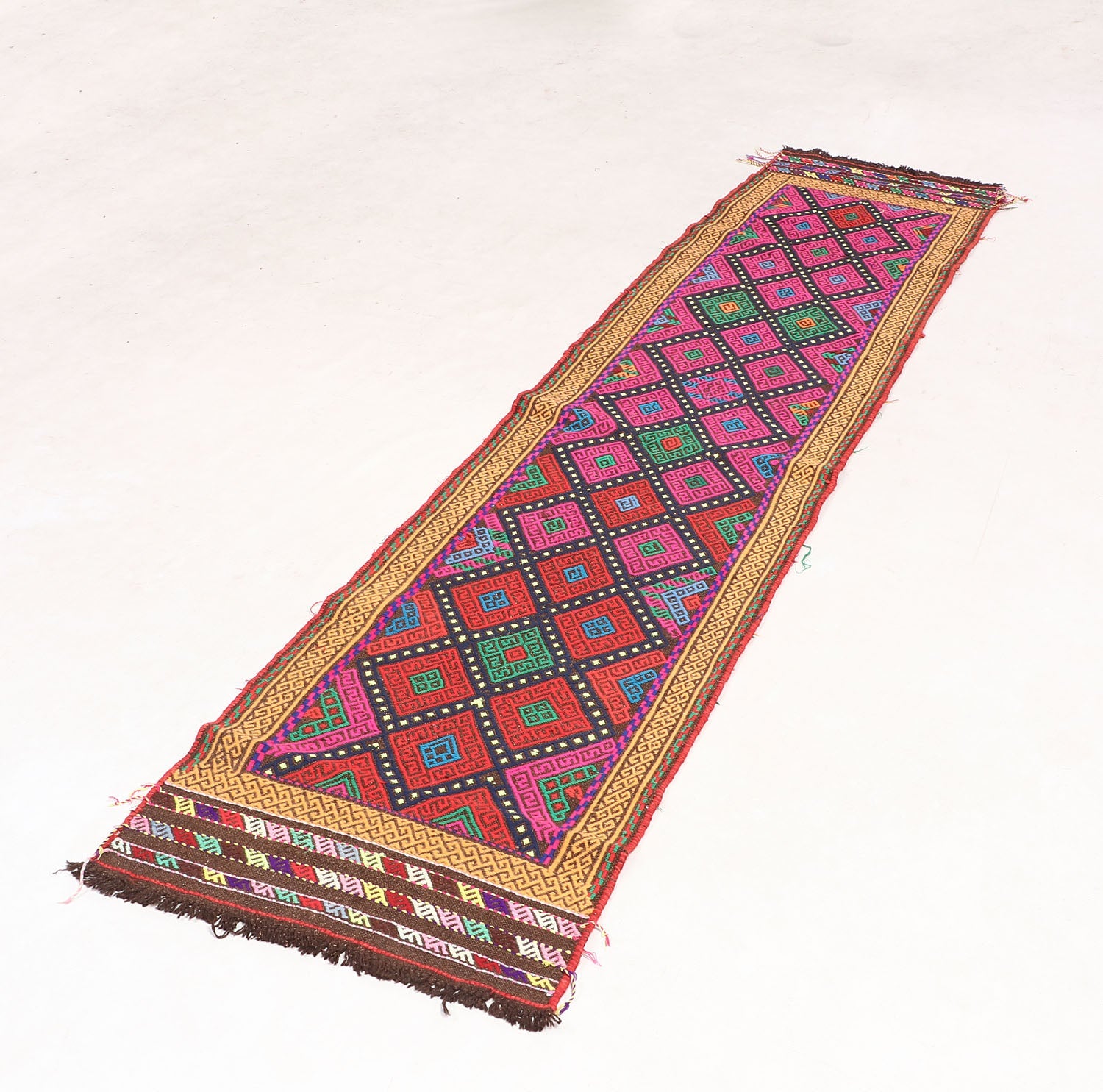 Multy Handmade Suzani Kilim Rug Runner