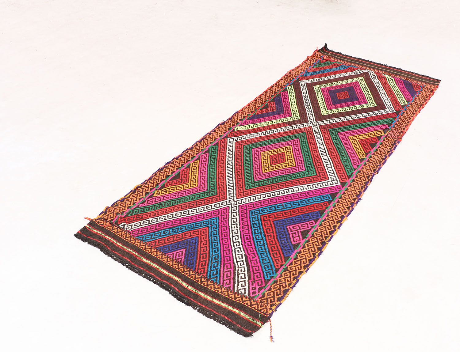 Multy Handmade Suzani Kilim Rug Runner