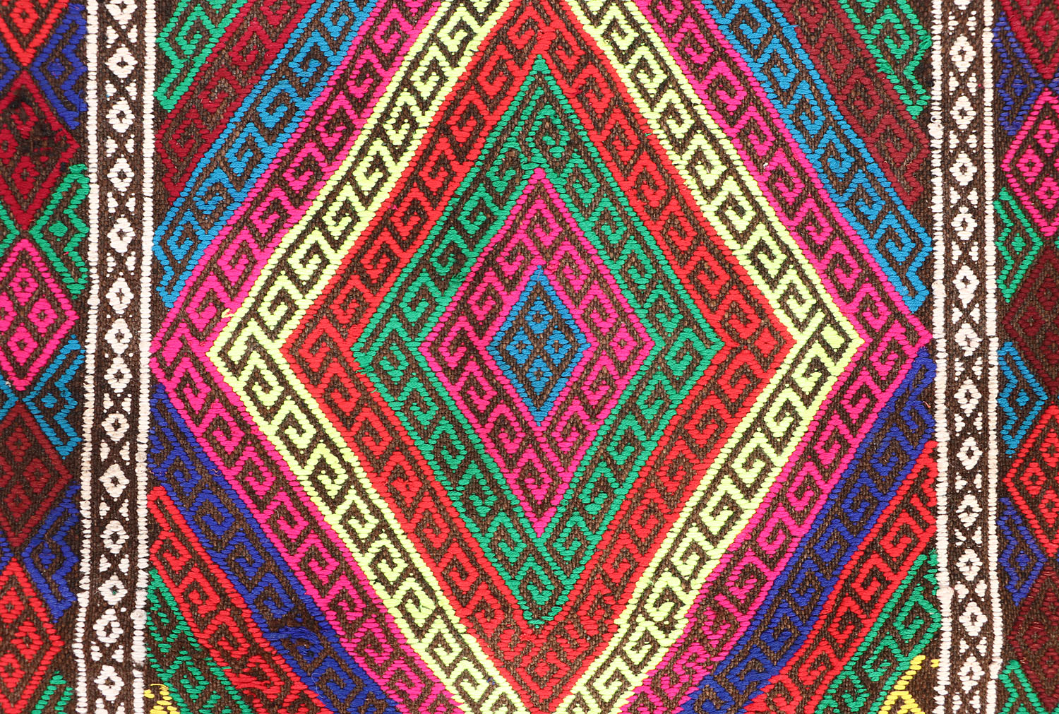 2' 6" X 7' 6"  Multy Handmade Suzani Kilim Rug Runner