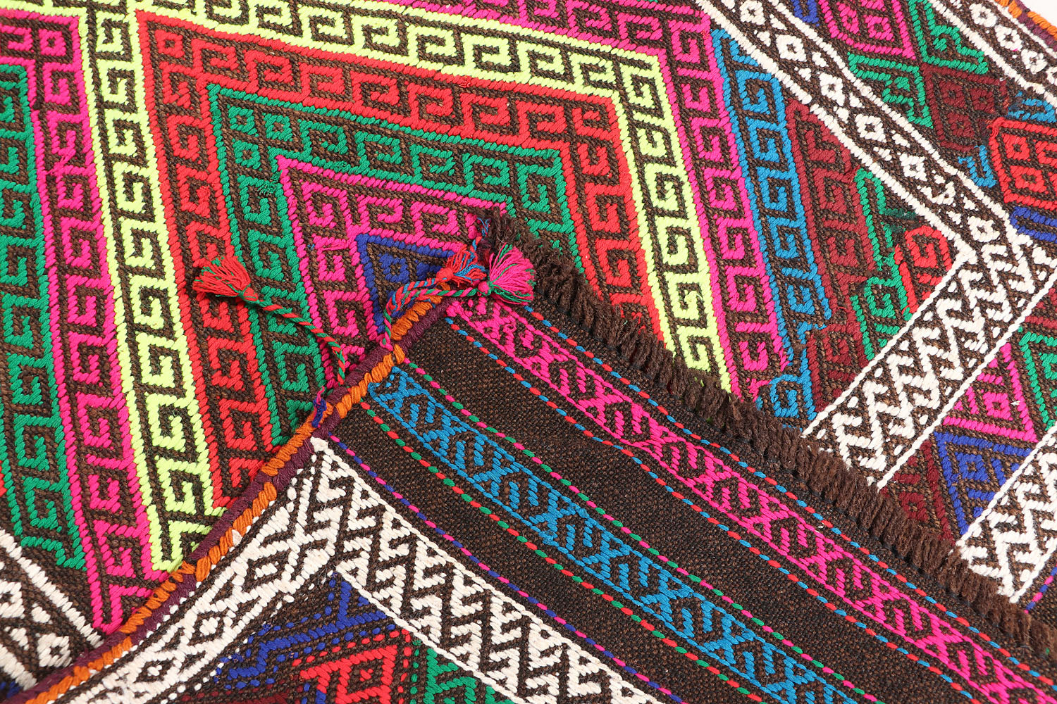 2' 6" X 7' 6"  Multy Handmade Suzani Kilim Rug Runner