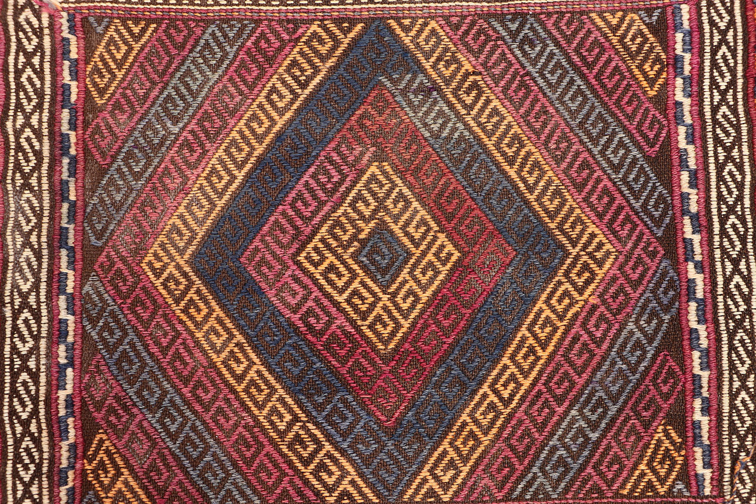 6' 6" X 3'  Multy Handmade Suzani Kilim Rug Runner