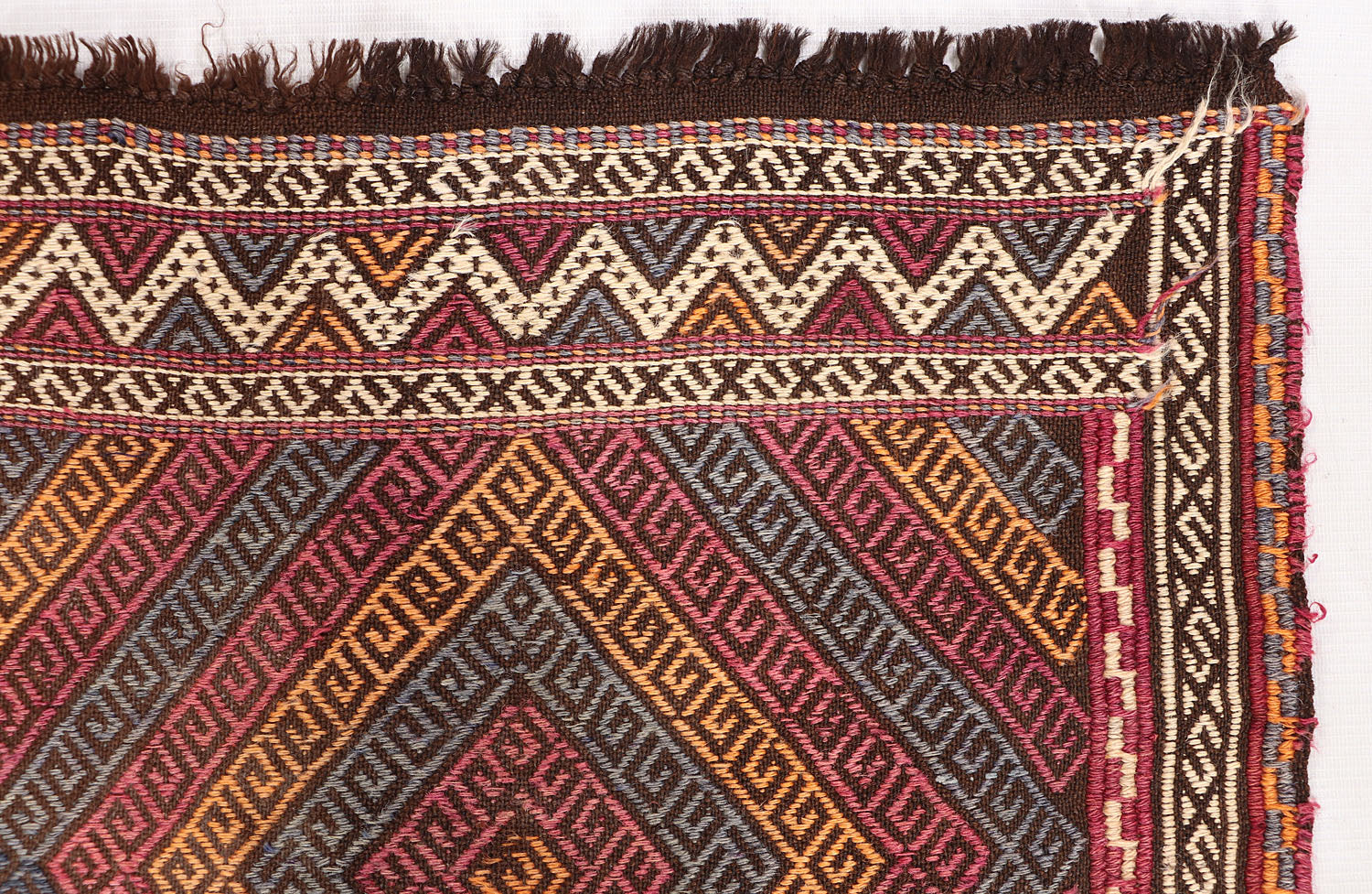 6' 6" X 3'  Multy Handmade Suzani Kilim Rug Runner
