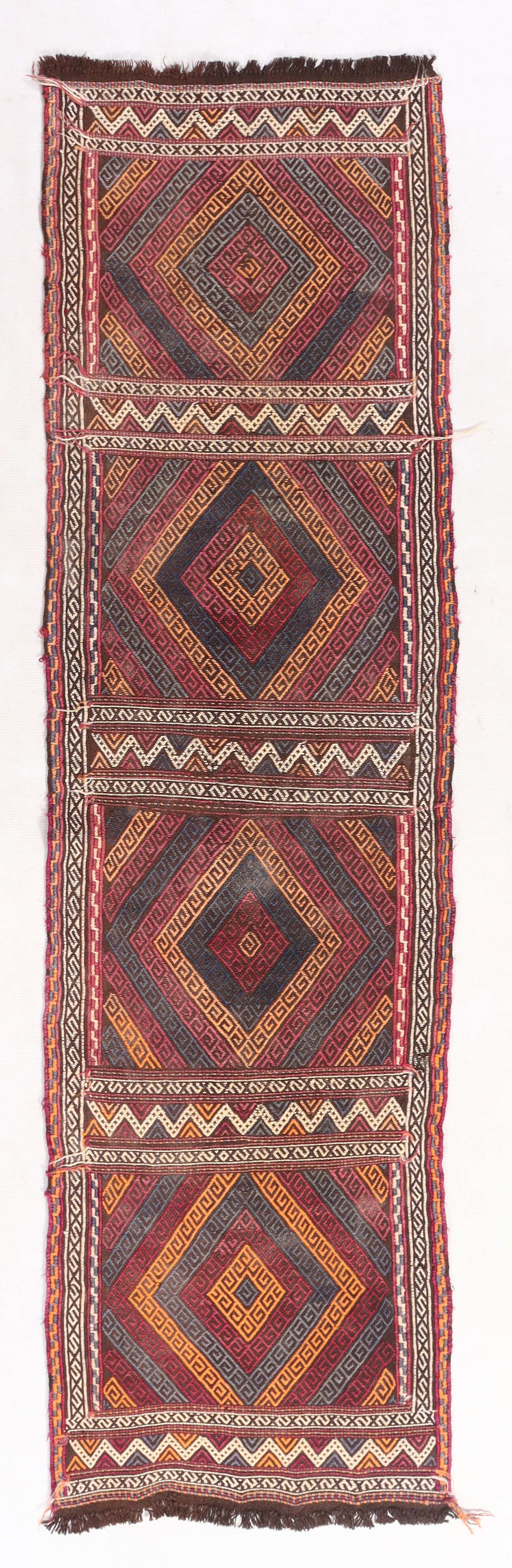 6' 6" X 3'  Multy Handmade Suzani Kilim Rug Runner