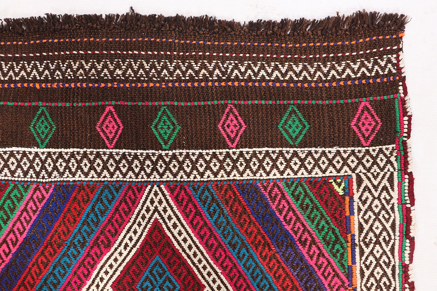 2' 6" X 7' 6"  Multy Handmade Suzani Kilim Rug Runner