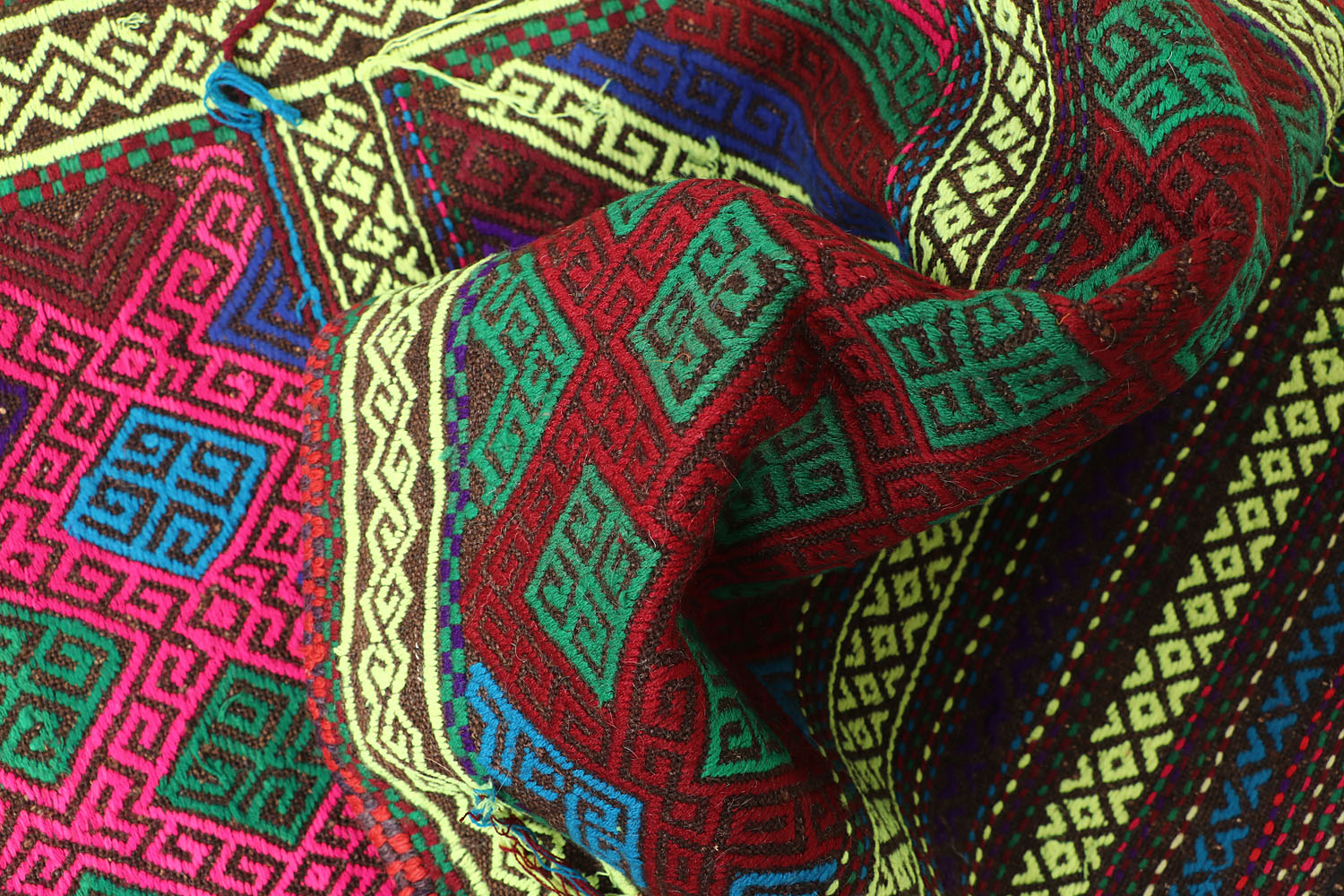 6' 6" X 3'  Multy Handmade Suzani Kilim Rug Runner