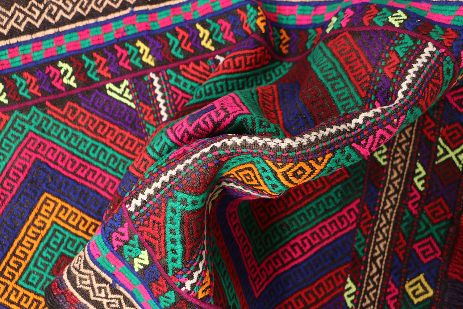 2' 6" x 6'  Multy Handmade Suzani Kilim Rug Runner