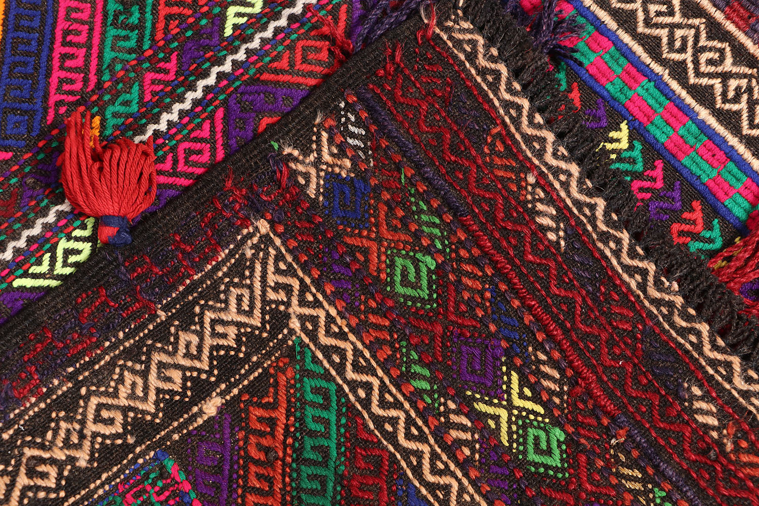 2' 6" x 6'  Multy Handmade Suzani Kilim Rug Runner