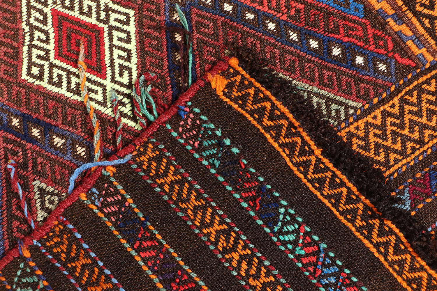 Multy Handmade Suzani Kilim Rug Runner