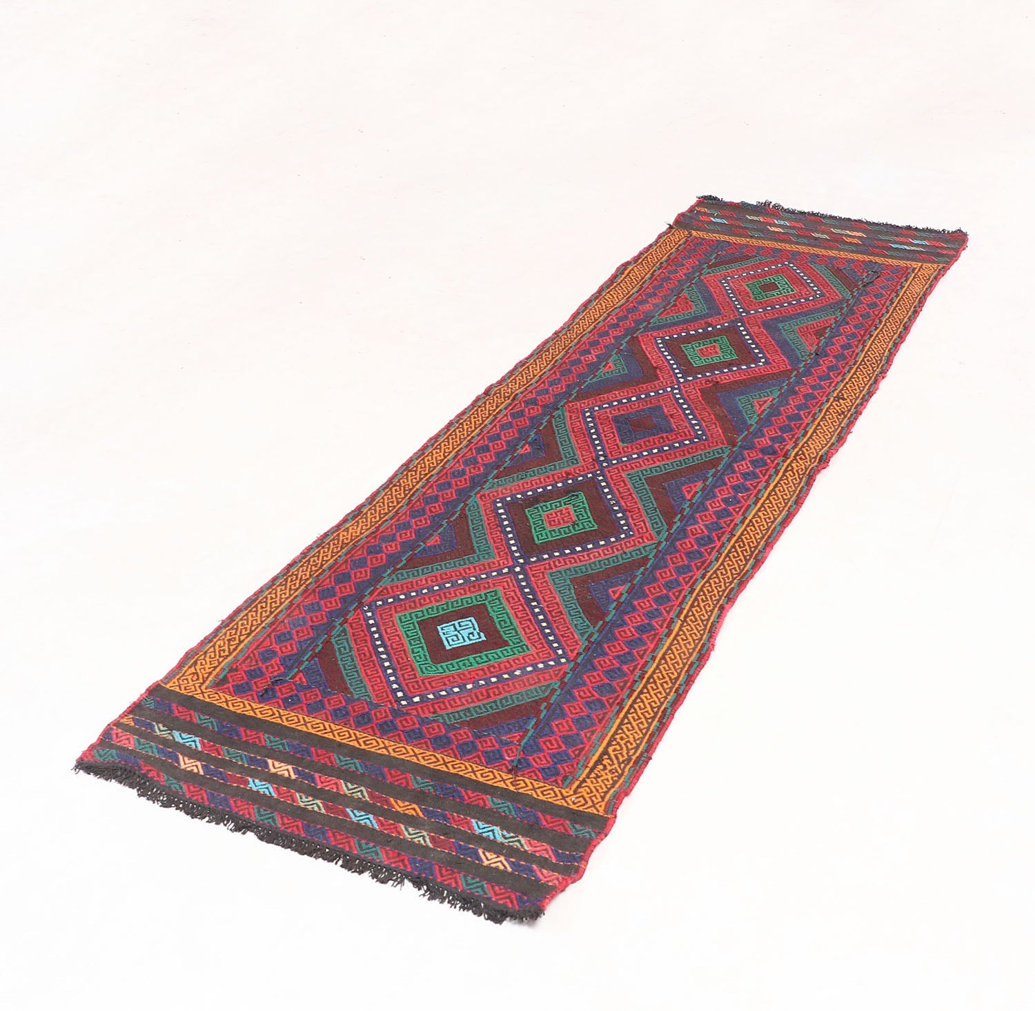 2' 6" X 7' 6"  Multy Handmade Suzani Kilim Rug Runner