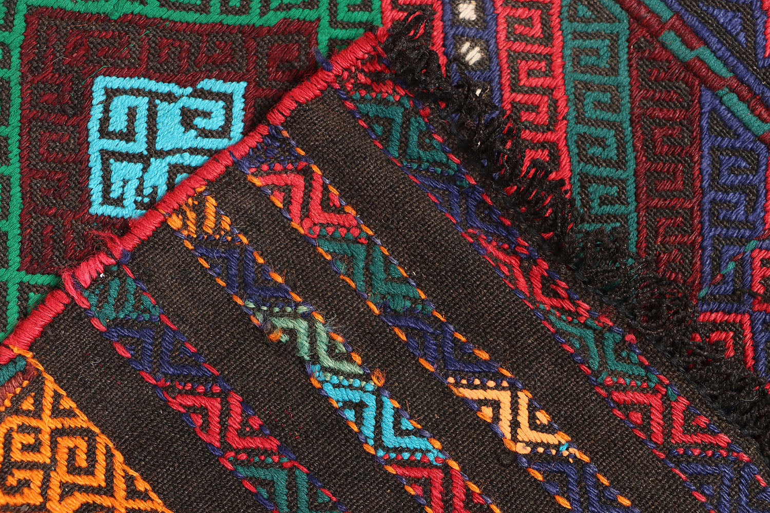 2' 6" X 7' 6"  Multy Handmade Suzani Kilim Rug Runner