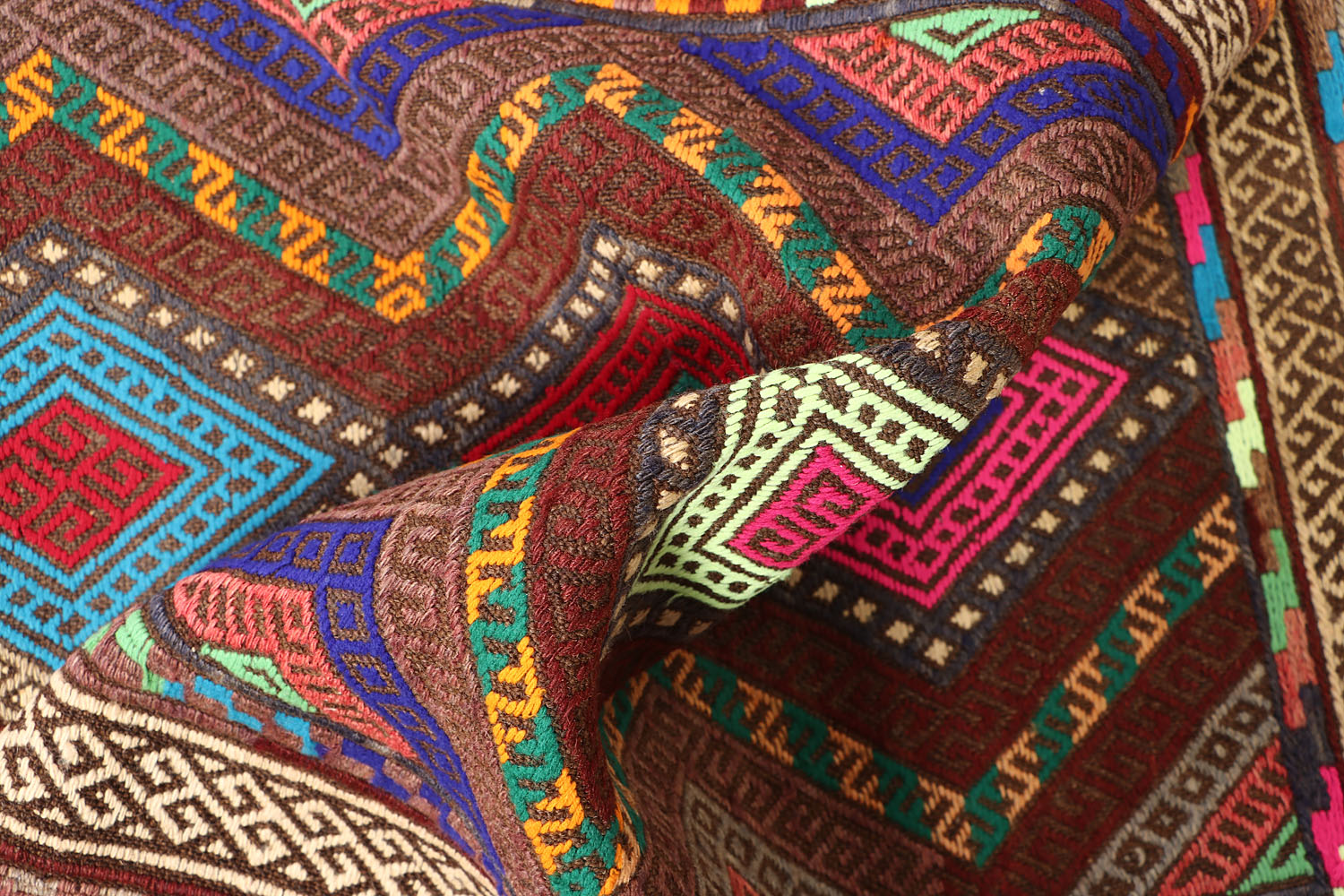 2' 6" x 6'  Multy Handmade Suzani Kilim Rug Runner