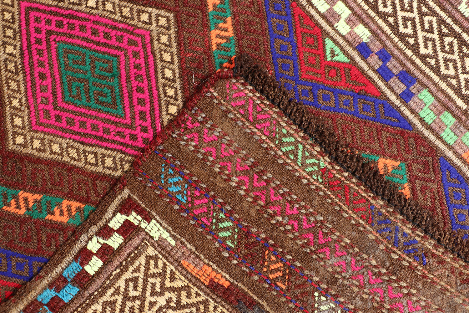 2' 6" x 6'  Multy Handmade Suzani Kilim Rug Runner