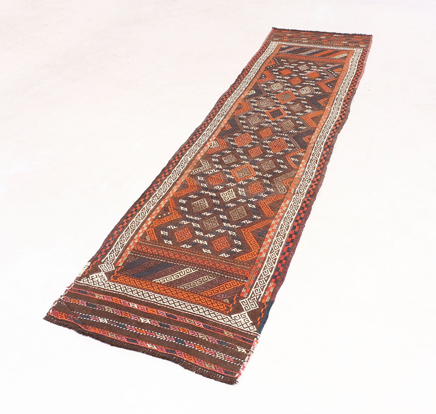 2' 6" x 8'  Multy Handmade Suzani Kilim Rug Runner