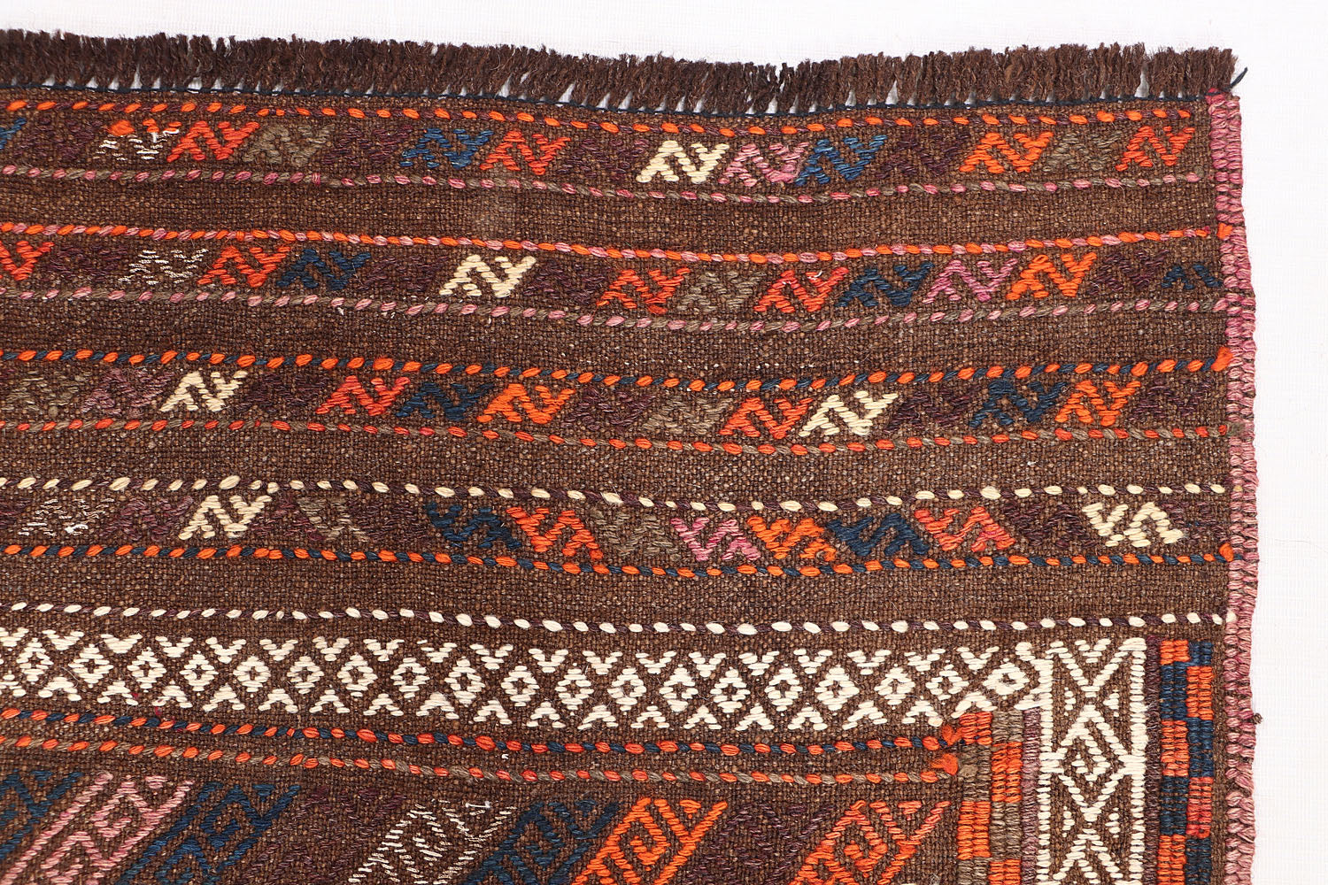 2' 6" x 8'  Multy Handmade Suzani Kilim Rug Runner