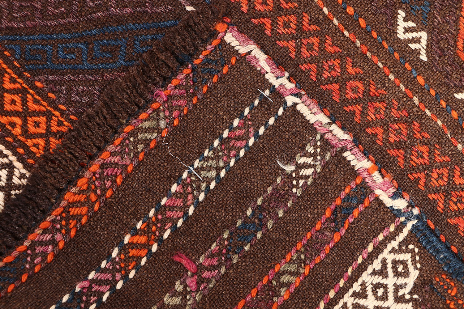 2' 6" x 8'  Multy Handmade Suzani Kilim Rug Runner