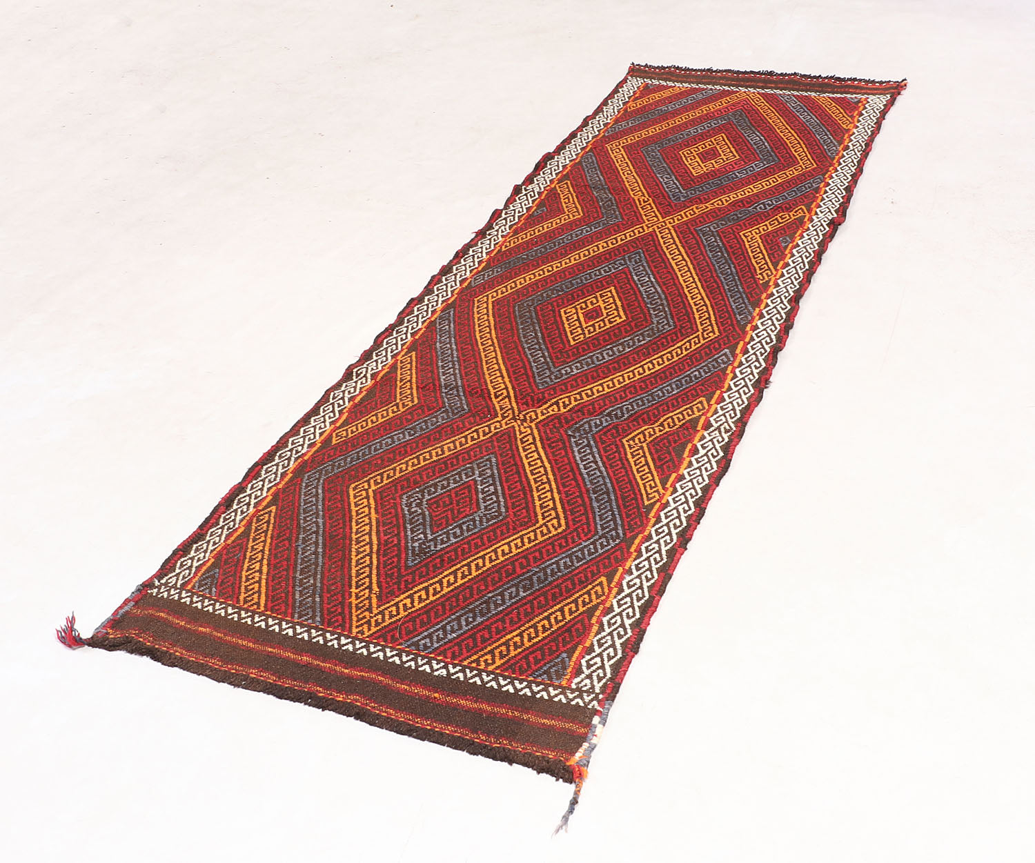 2' 6" x 8'  Multy Handmade Suzani Kilim Rug Runner