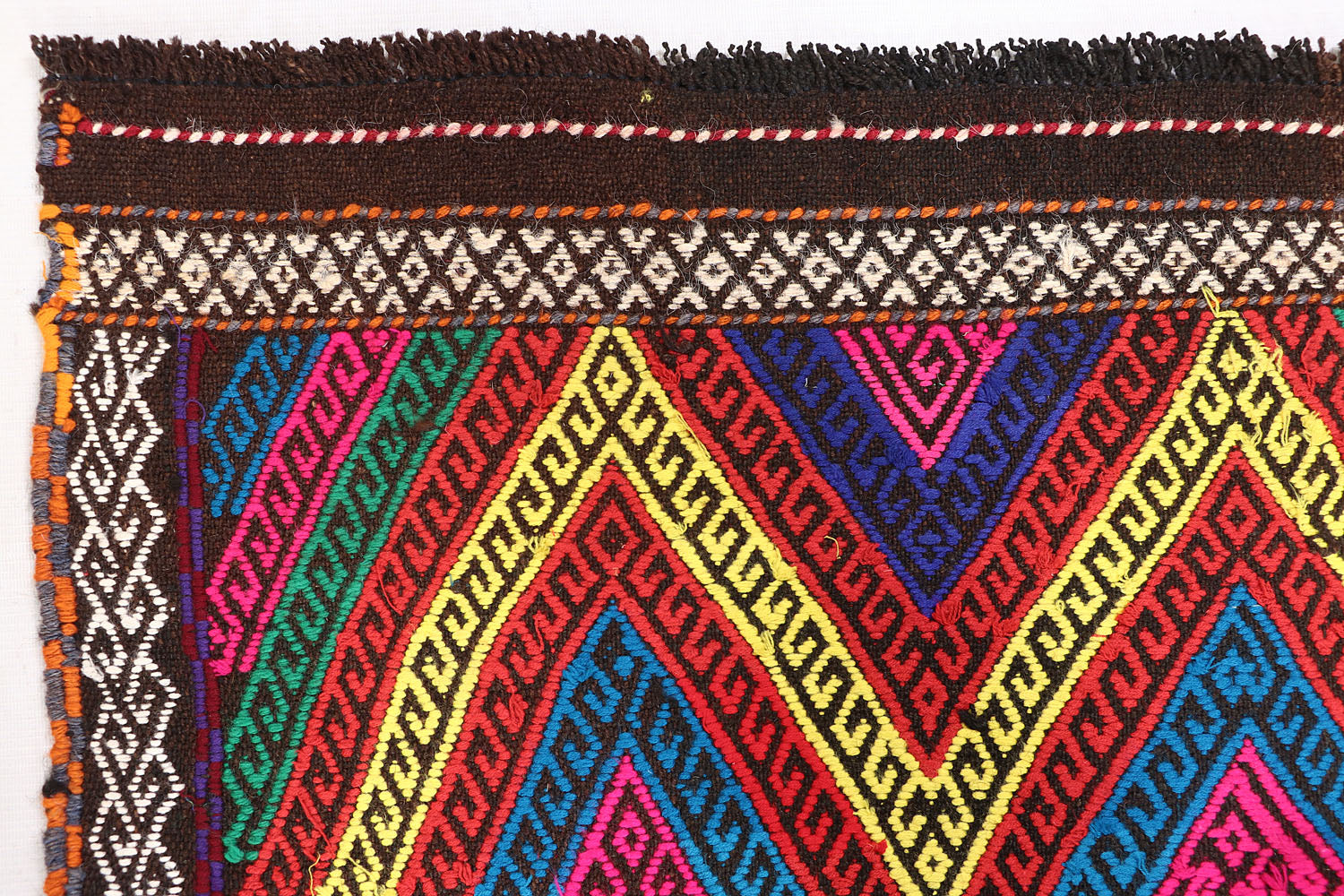 2' 6" X 9'  Multy Handmade Suzani Kilim Rug Runner