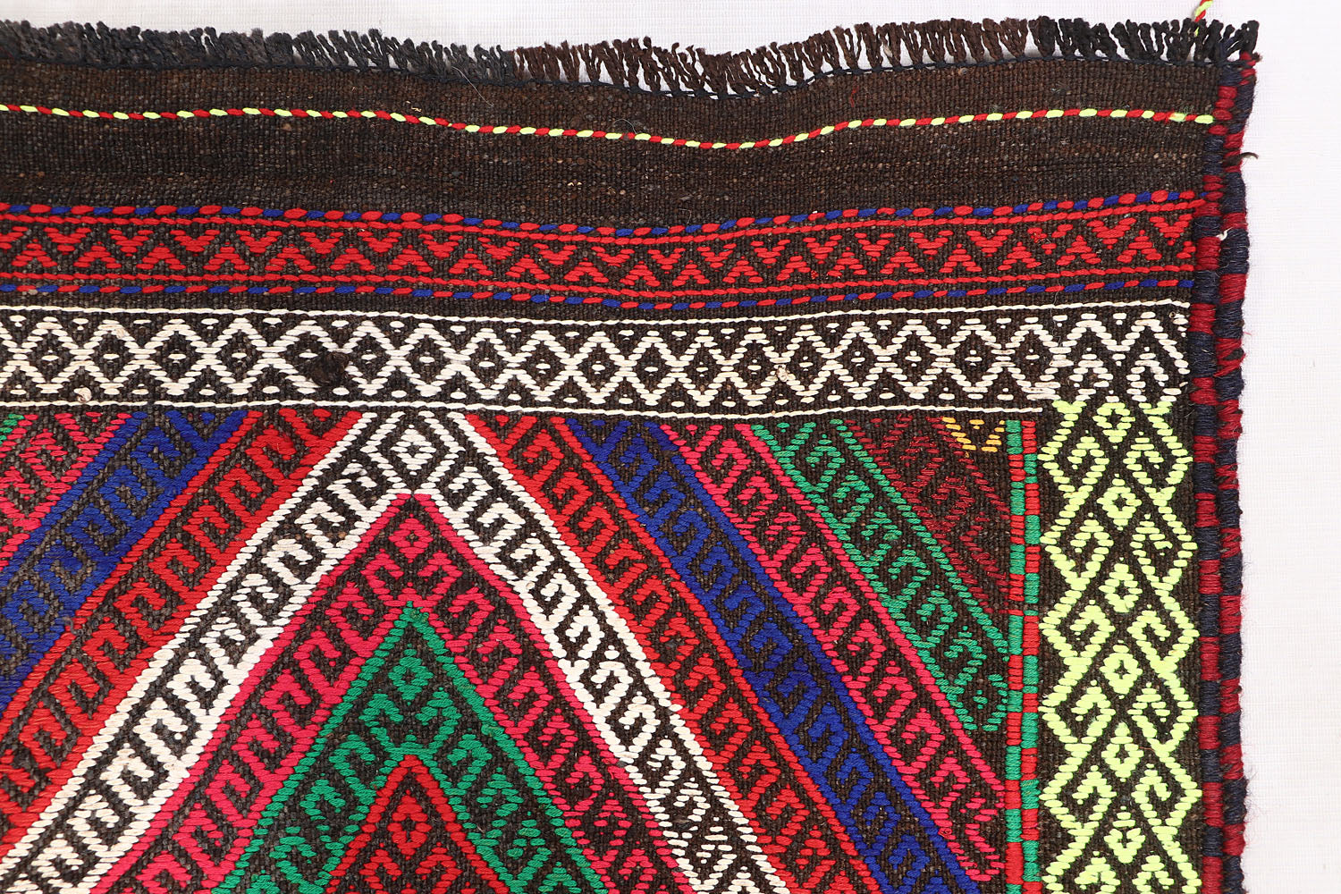 2' 6" X 9'  Multy Handmade Suzani Kilim Rug Runner
