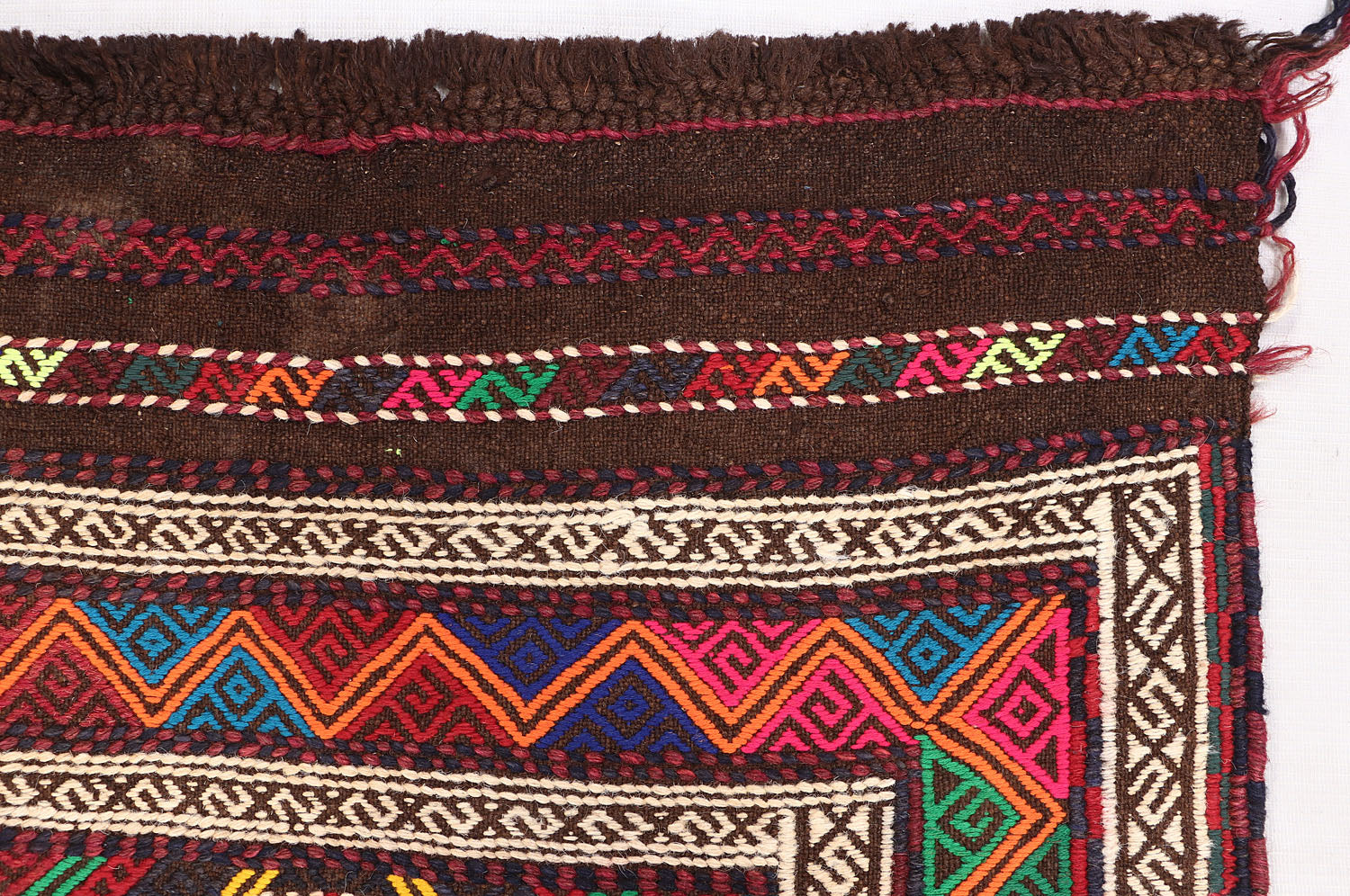 2' 6" X 9'  Multy Handmade Suzani Kilim Rug Runner