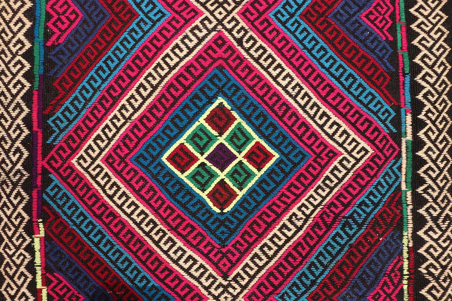 2' 6" X 9'  Multy Handmade Suzani Kilim Rug Runner