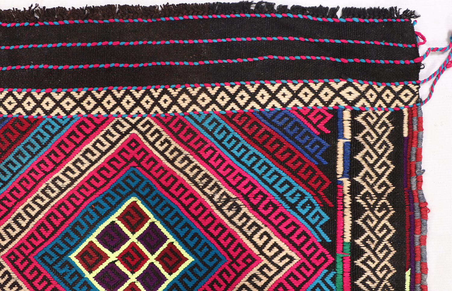 2' 6" X 9'  Multy Handmade Suzani Kilim Rug Runner