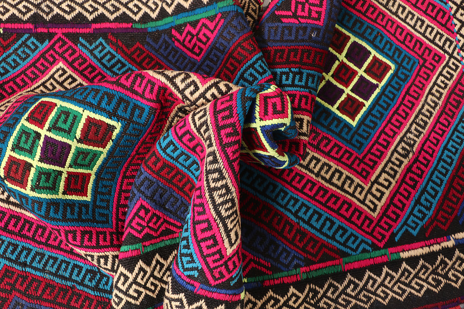 2' 6" X 9'  Multy Handmade Suzani Kilim Rug Runner