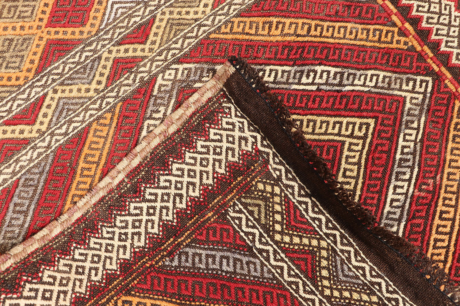 2' 6" X 9'  Multy Handmade Suzani Kilim Rug Runner