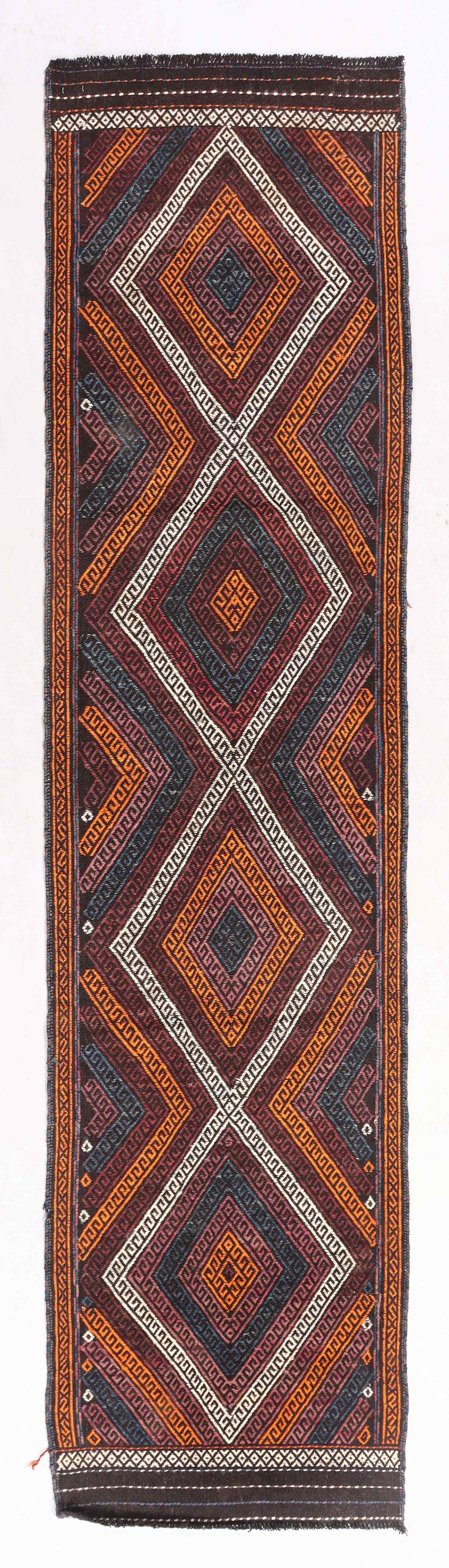 2' 6" X 9'  Multy Handmade Suzani Kilim Rug Runner
