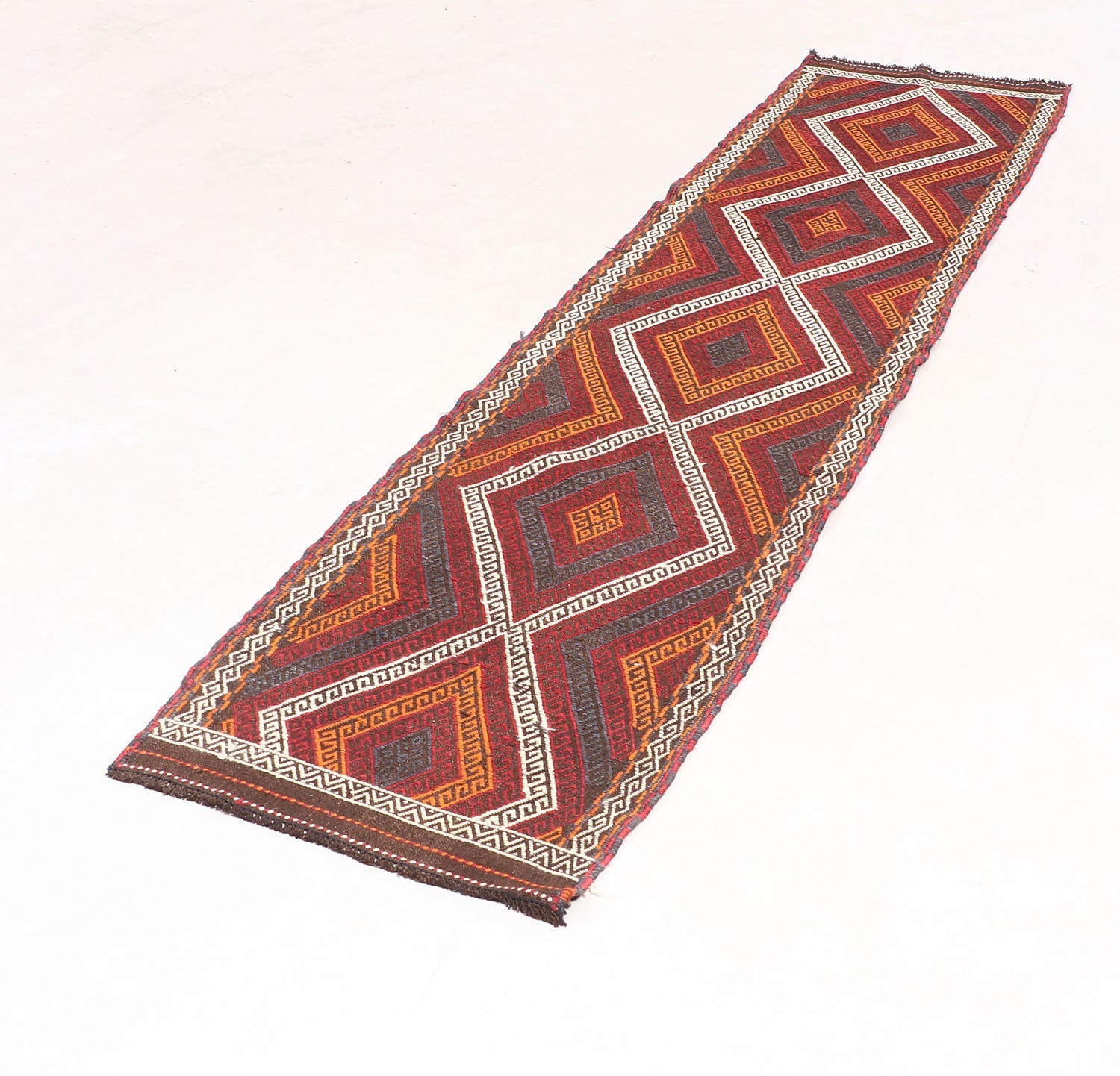 2' 6" X 9'  Multy Handmade Suzani Kilim Rug Runner