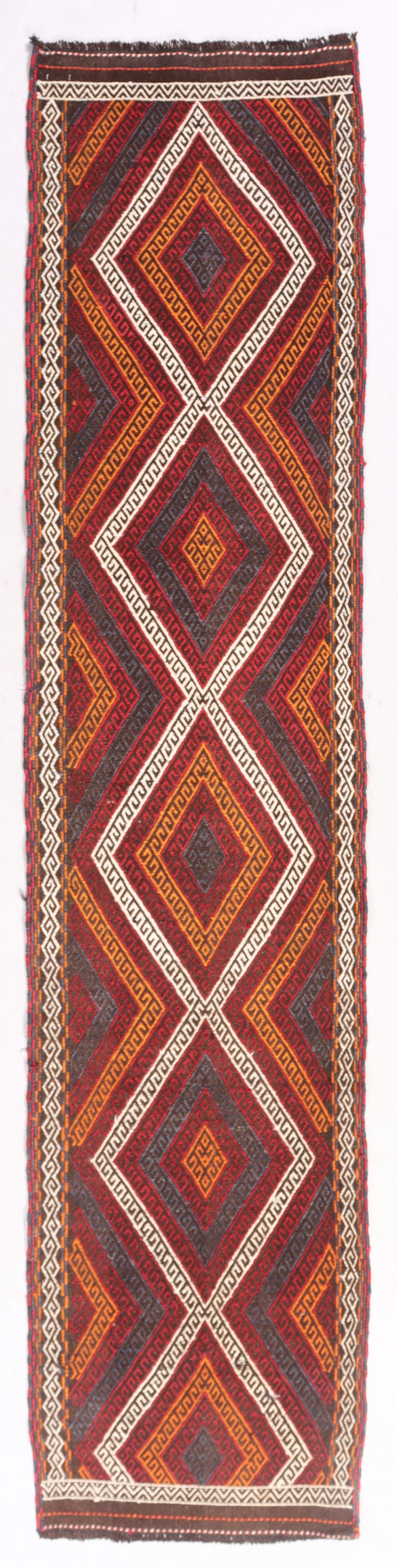 2' 6" X 9'  Multy Handmade Suzani Kilim Rug Runner