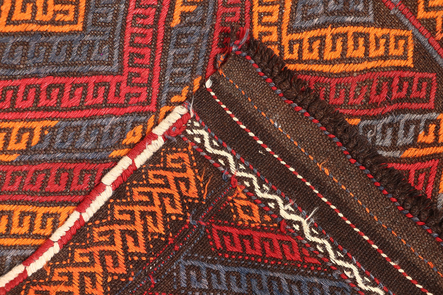 2' 6" X 9'  Multy Handmade Suzani Kilim Rug Runner