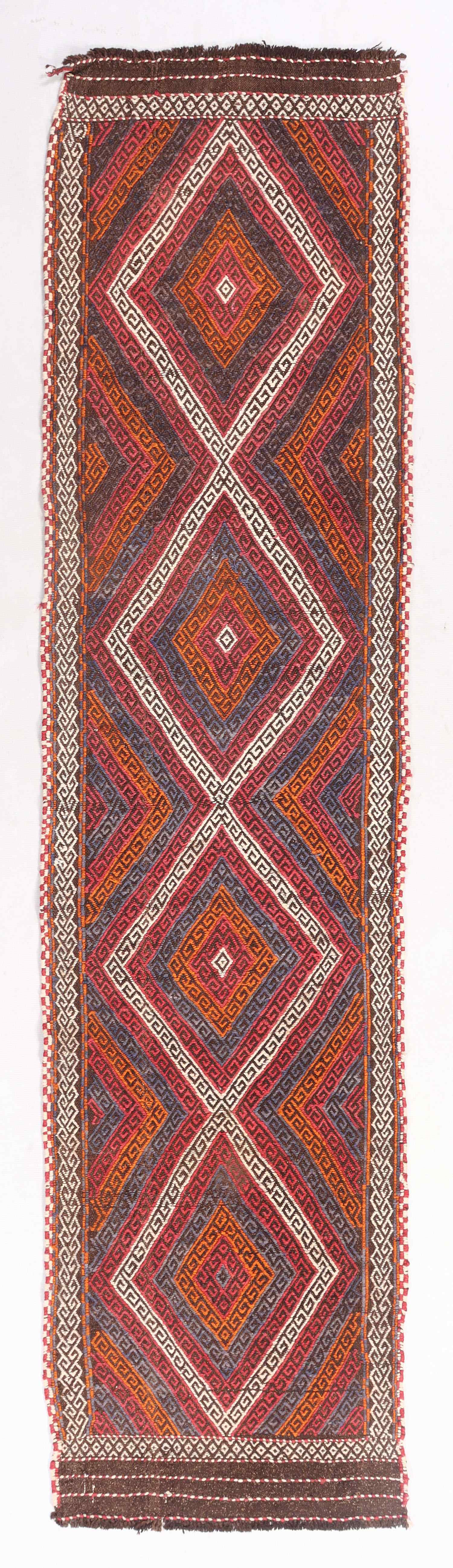 2' 6" X 9'  Multy Handmade Suzani Kilim Rug Runner