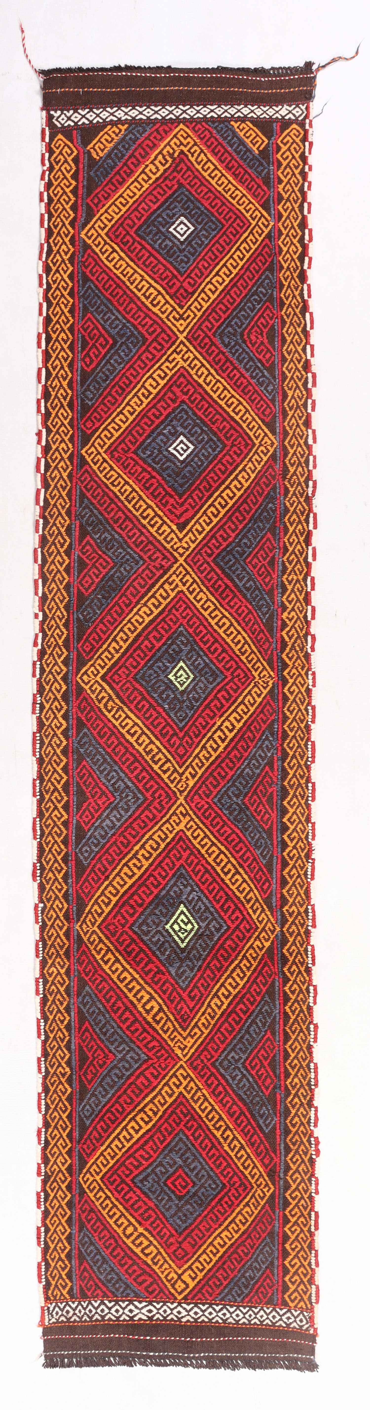 2' 6" X 9'  Multy Handmade Suzani Kilim Rug Runner