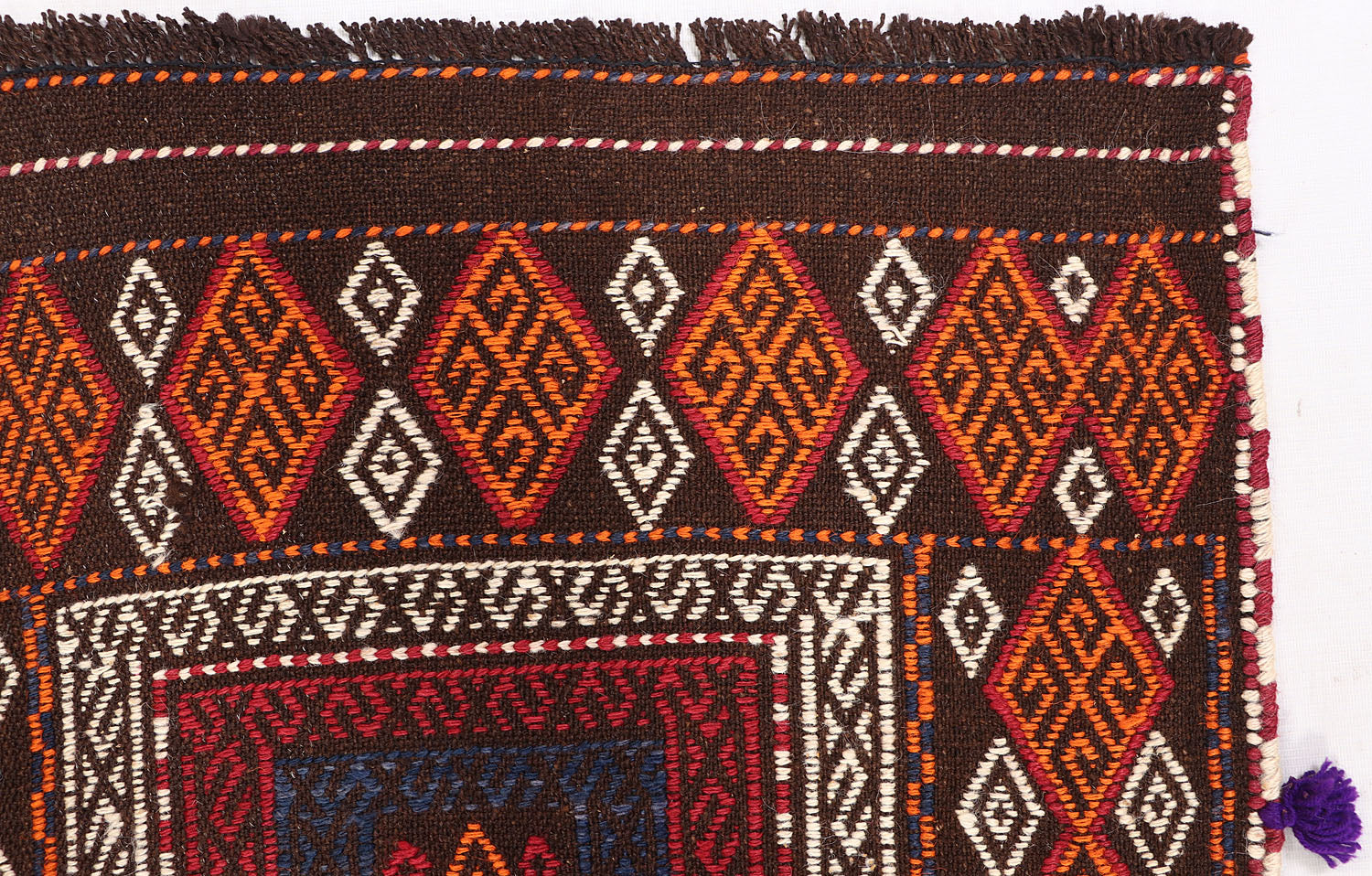 2' 6" X 9'  Multy Handmade Suzani Kilim Rug Runner