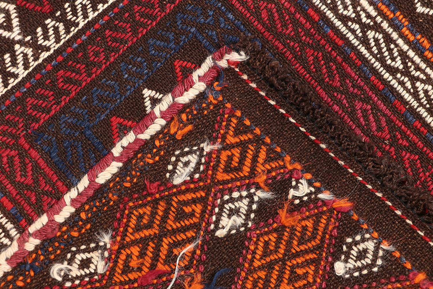 2' 6" X 9'  Multy Handmade Suzani Kilim Rug Runner