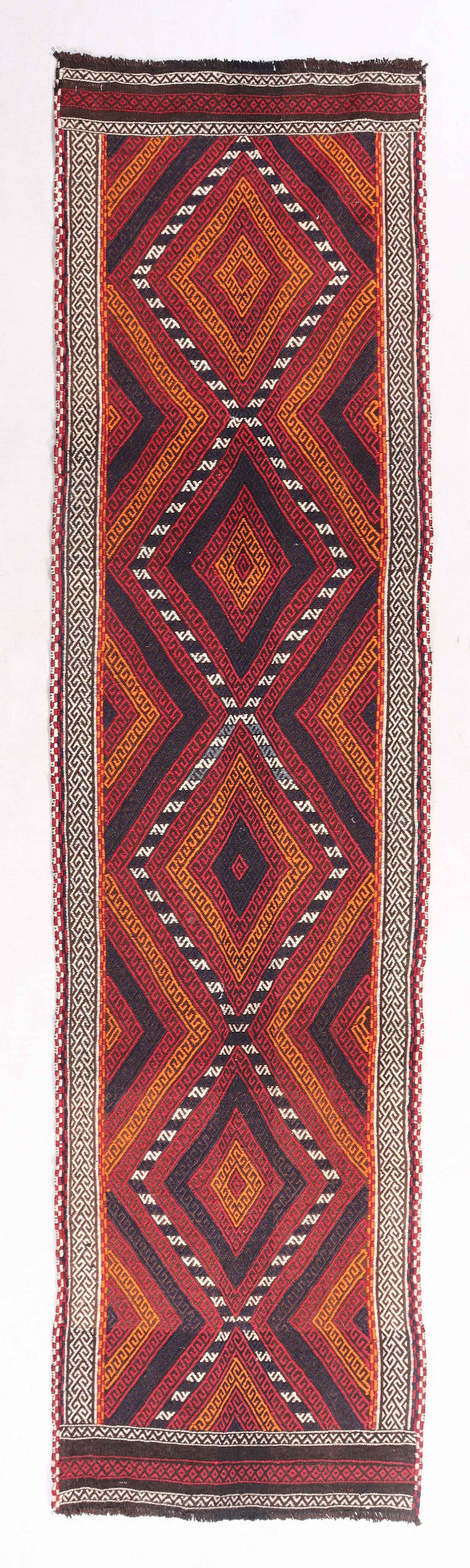 2' 6" X 9'  Multy Handmade Suzani Kilim Rug Runner