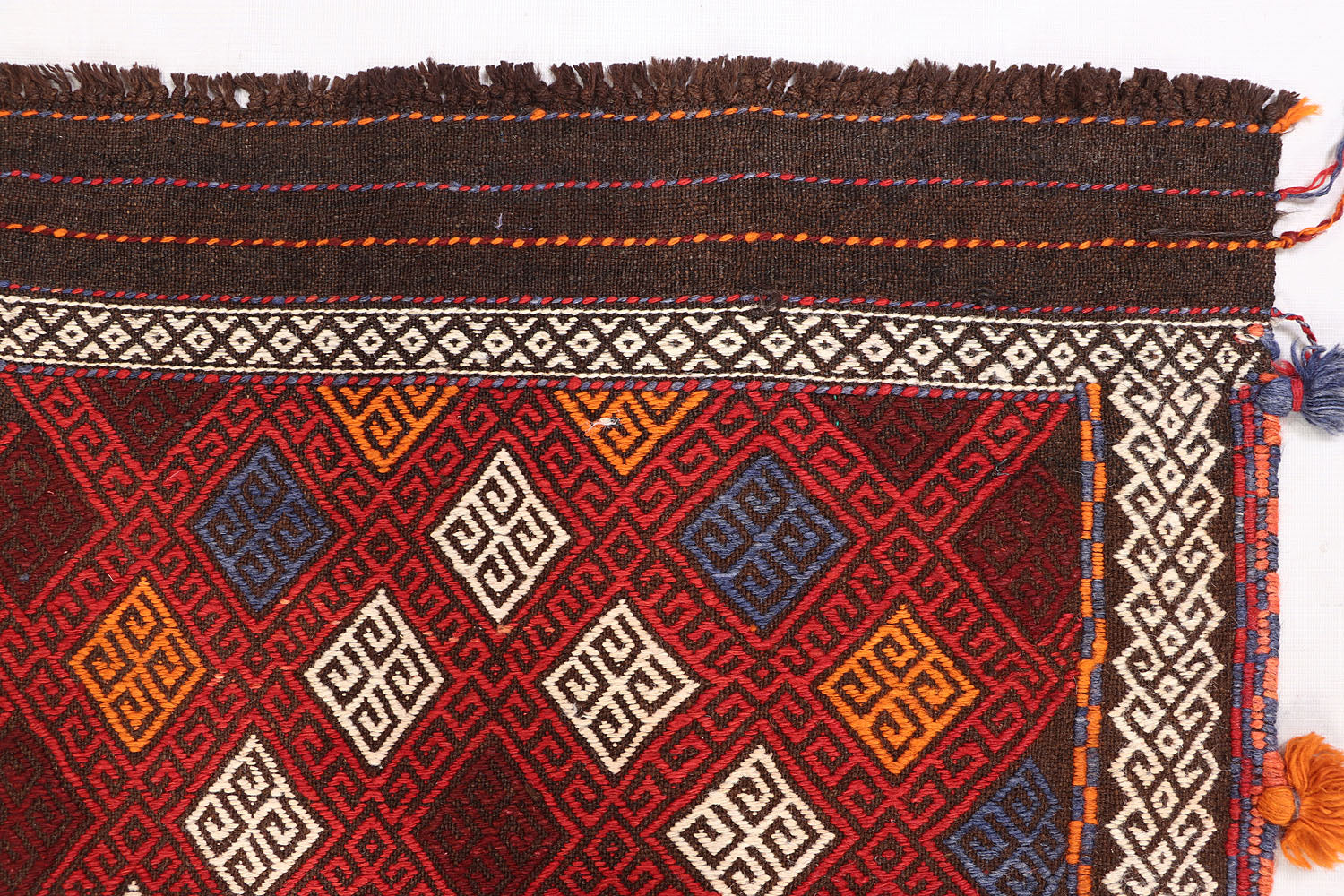 2' 6" X 9'  Multy Handmade Suzani Kilim Rug Runner