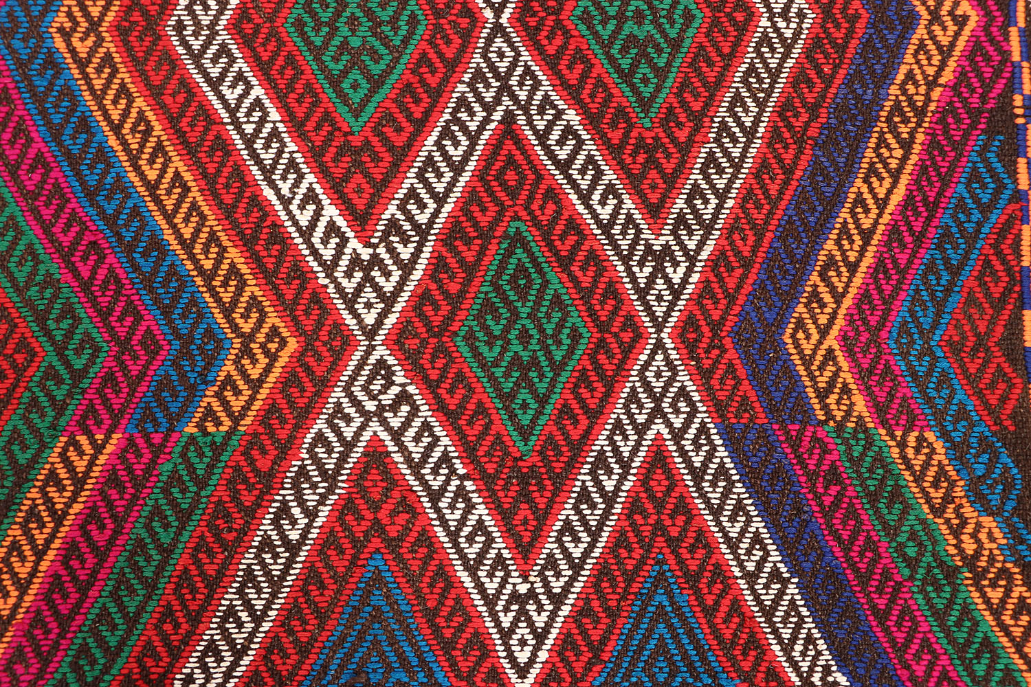 2' 6" X 9'  Multy Handmade Suzani Kilim Rug Runner