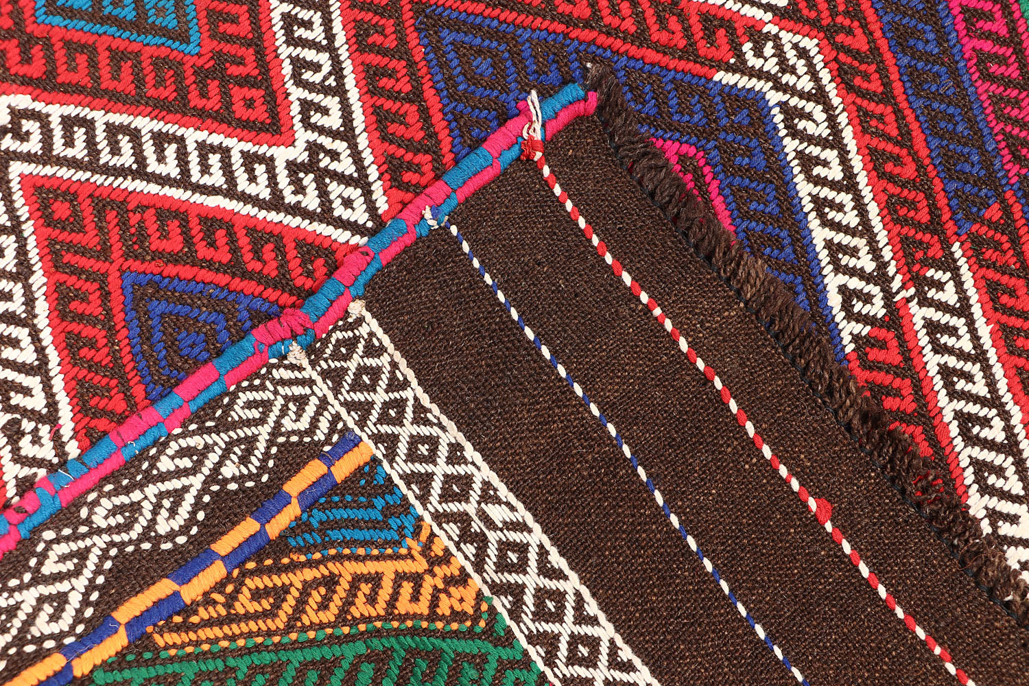 2' 6" X 9'  Multy Handmade Suzani Kilim Rug Runner
