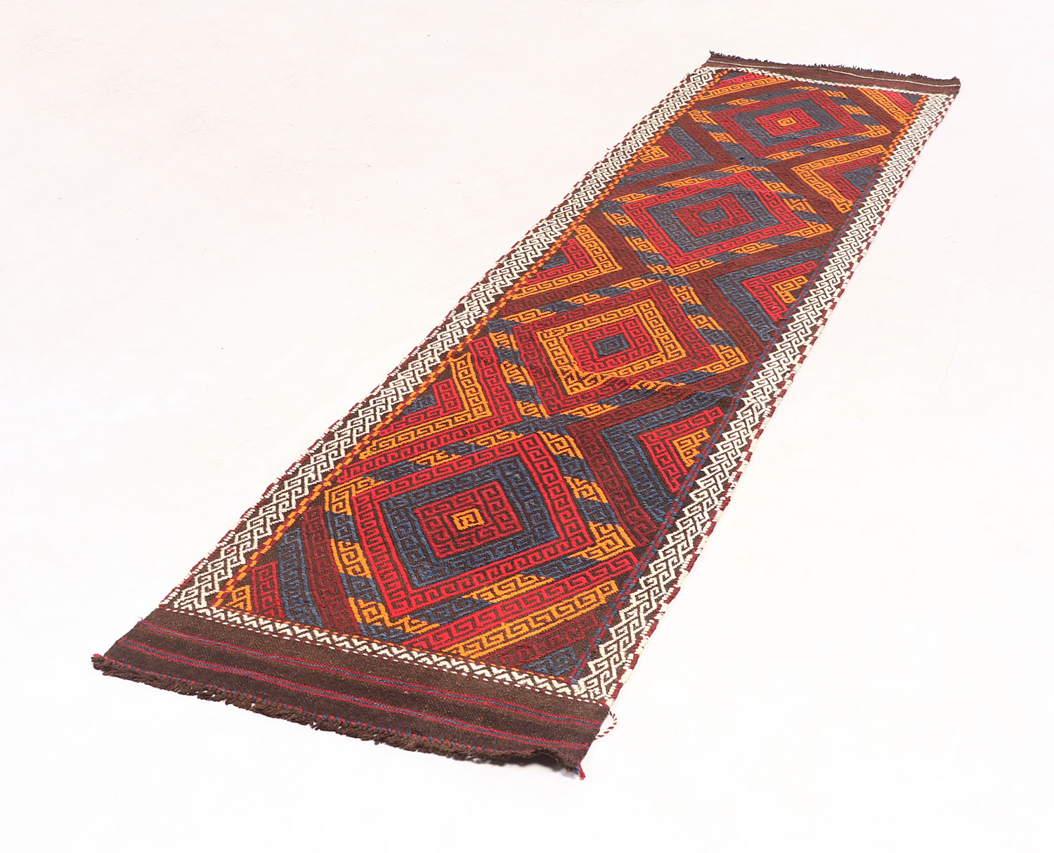 2' 6" X 9'  Multy Handmade Suzani Kilim Rug Runner