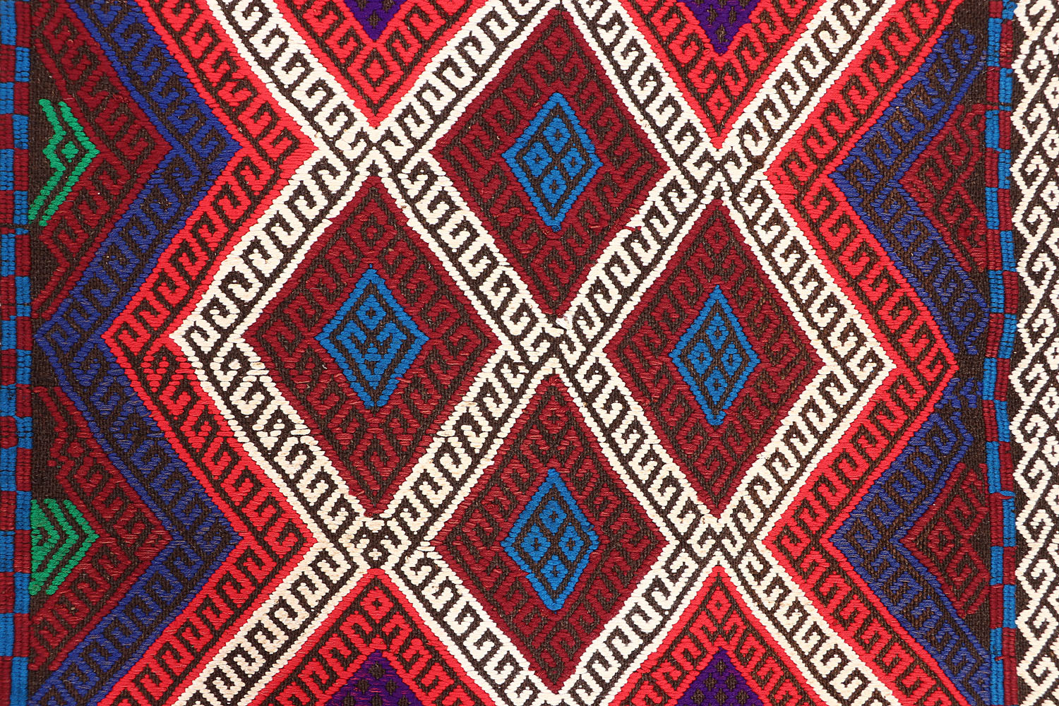 2' 6" X 9'  Multy Handmade Suzani Kilim Rug Runner