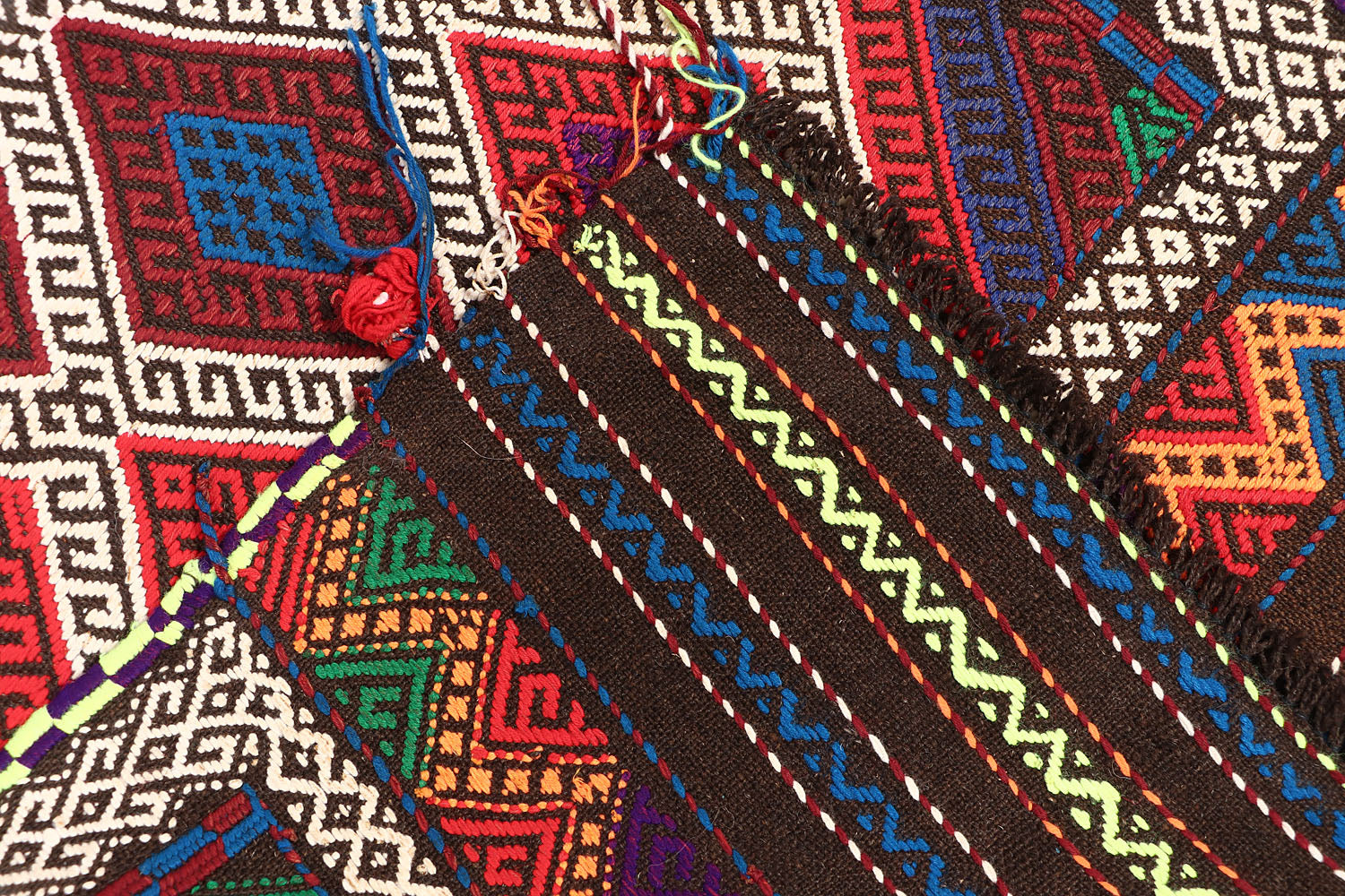 2' 6" X 9'  Multy Handmade Suzani Kilim Rug Runner